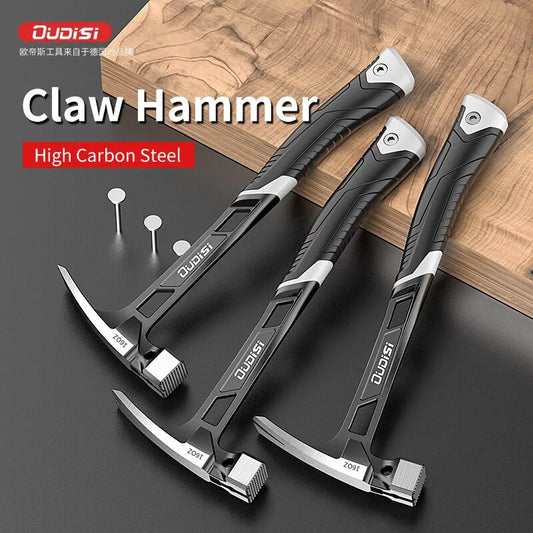1pc Claw Hammer, Professional Woodworking Joinery Home Carpentry Hand Hammer, Integrated Seismic Handle,Nail Hammer, Non-Slip Mu