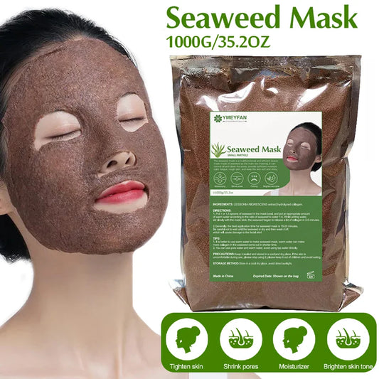 1KG Natural Pure Small Particles Seaweed Algae Collagen Facial Mask Wholesale Bulk Hydrating Moist Shrink Pores Beauty Skincare